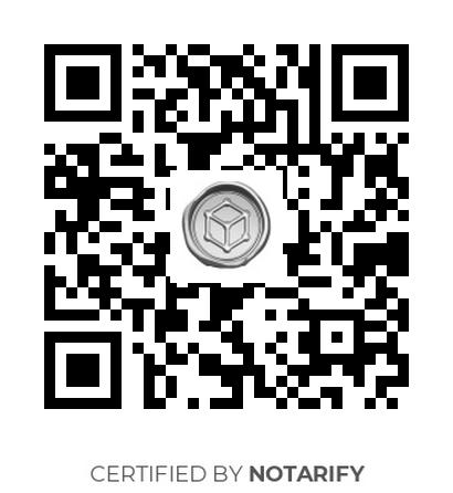Certificato notarizzazione su blockchain